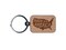 Made in America USA Silhouette Engraved Wood Rectangle Keychain Tag Charm
